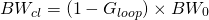 \[ BW_{cl} = (1 - G_{loop}) \times BW_0 \]