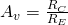 A_v = \frac{R_C}{R_E}