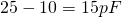 25-10 = 15pF